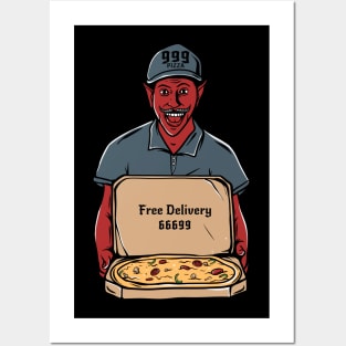 Pizza delivery man Posters and Art